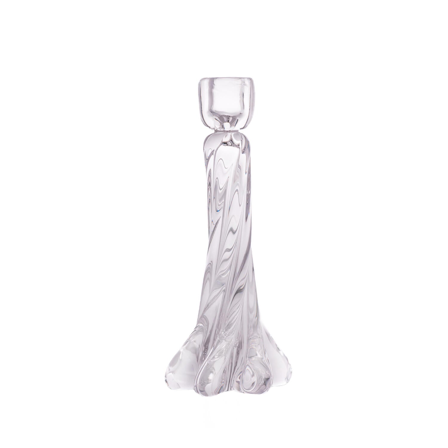 Tuva lysestage, H30 cm – Crystal