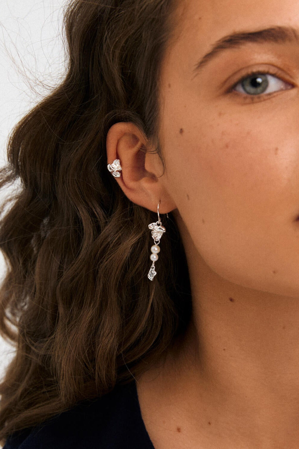 Luis 2-i-1 sæt øreringe - sølvbelagt