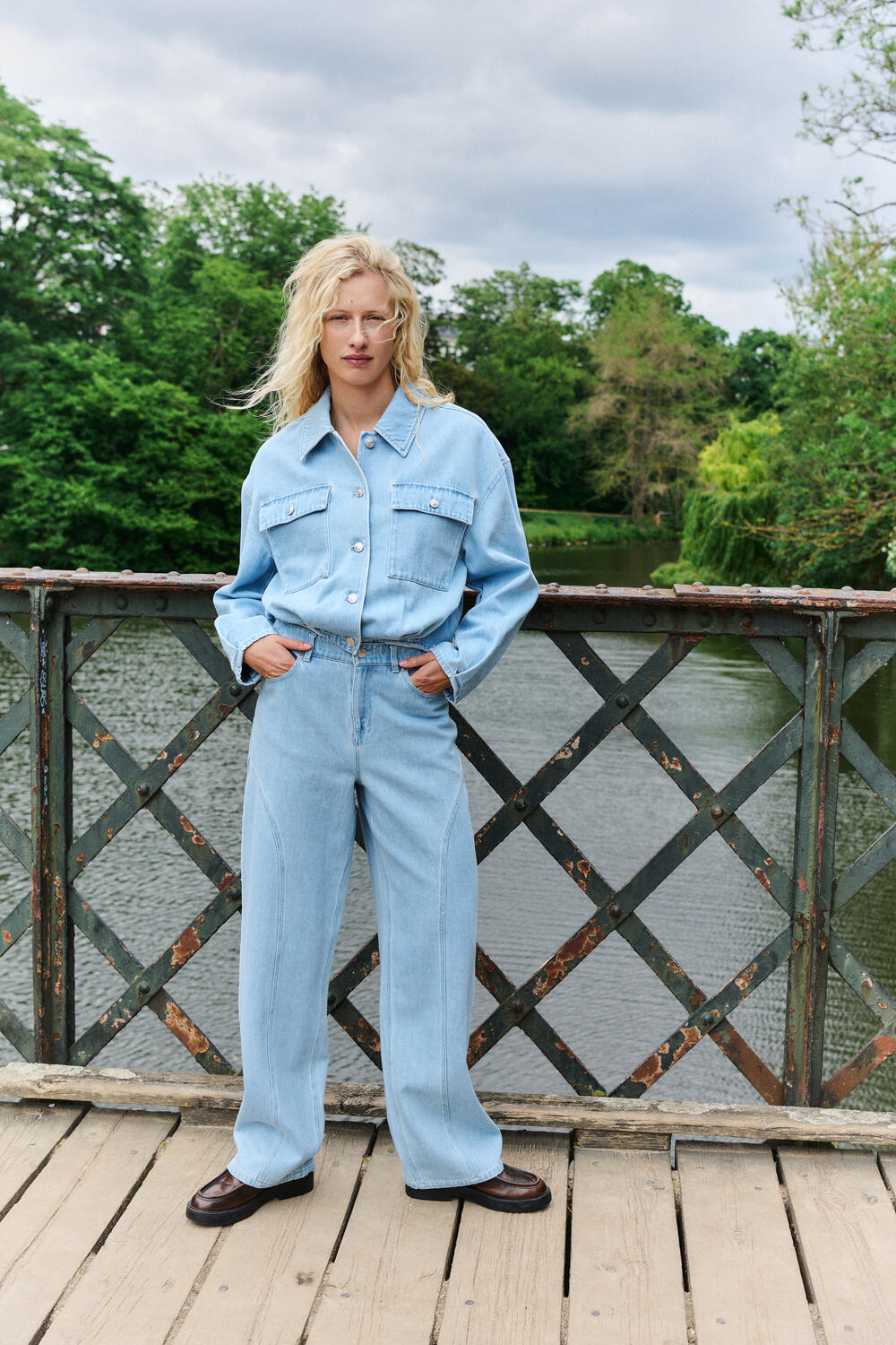 Geviva denimjakke - U31 Light Soft Wash