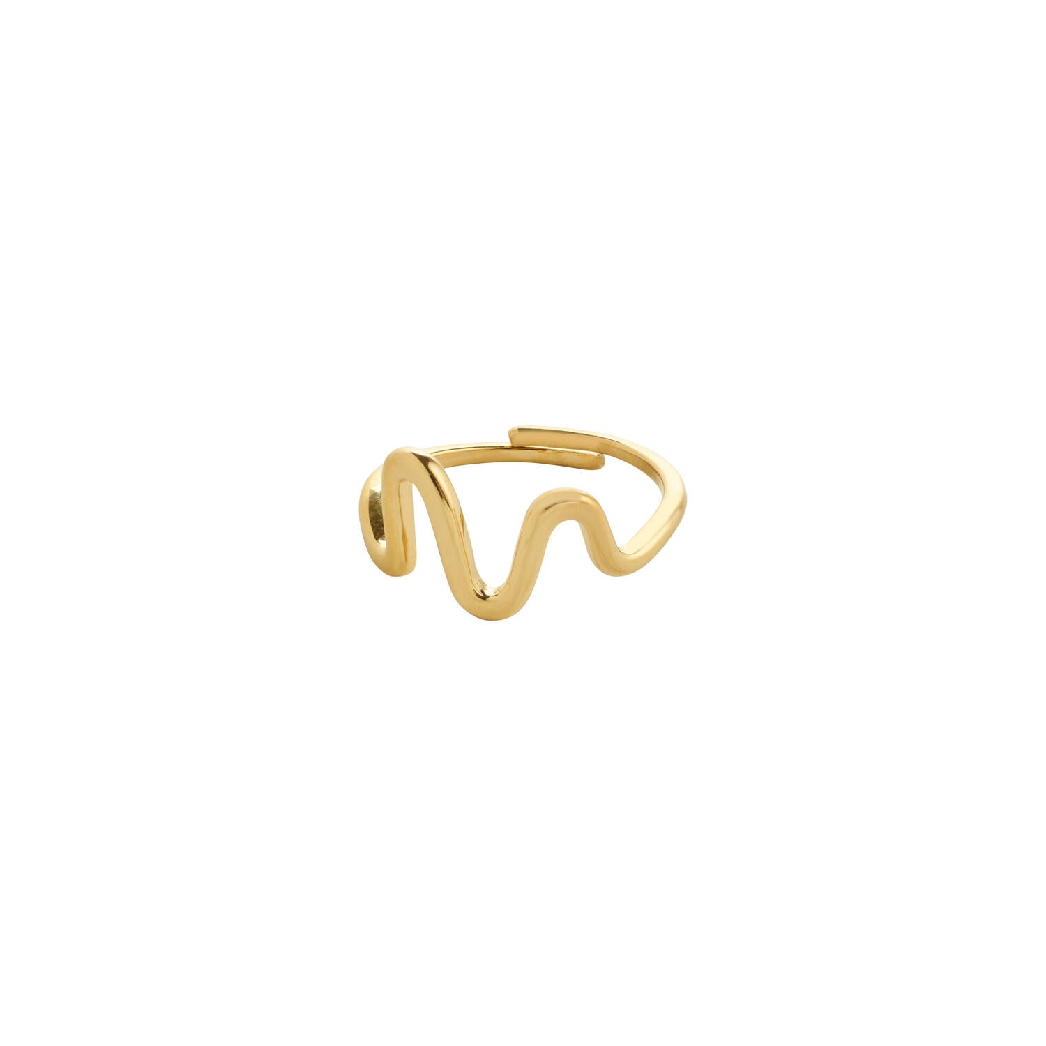 Lulu Wavy Stack ring - forgyldt