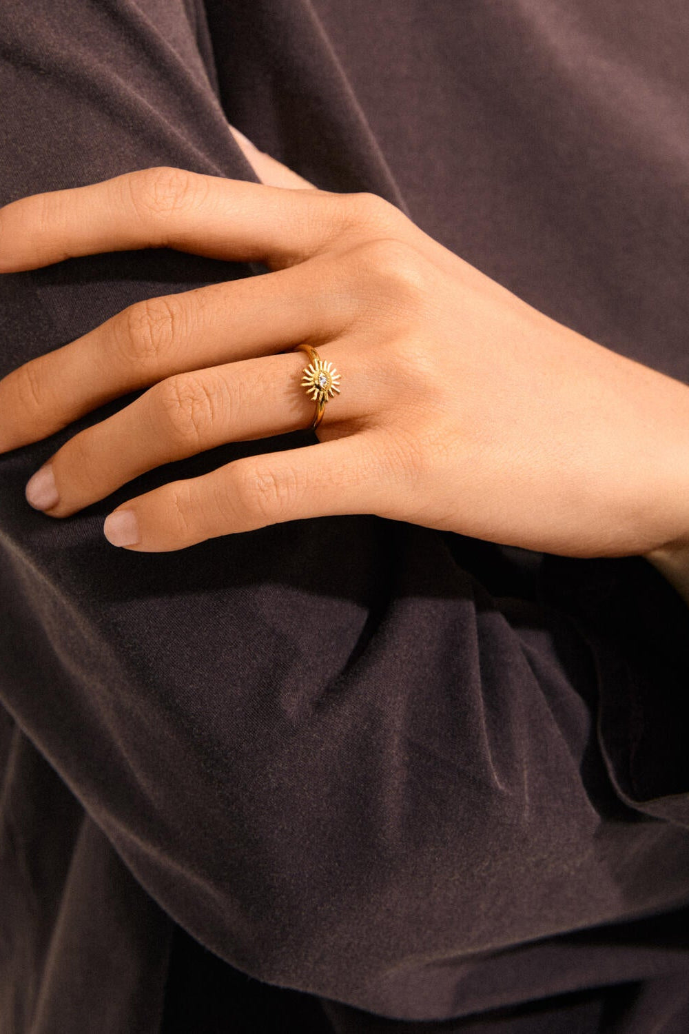 Lulu Sun Stack ring - forgyldt