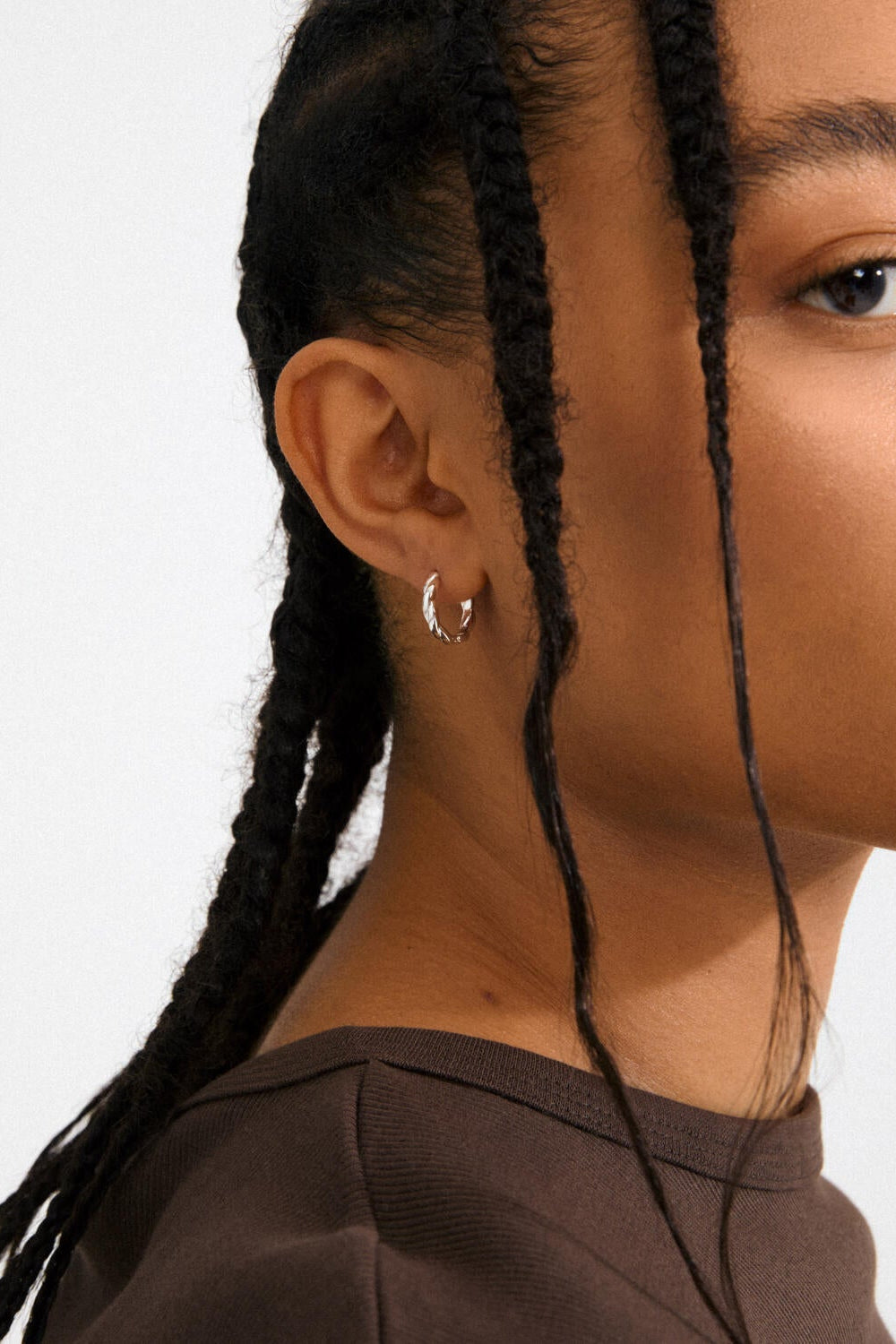 Declan hoops - sølvbelagt