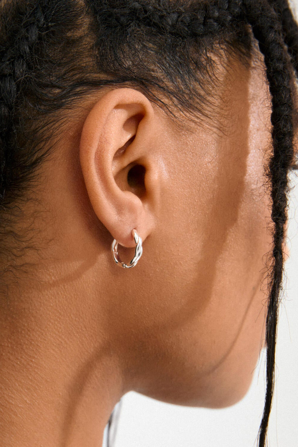 Declan hoops - sølvbelagt