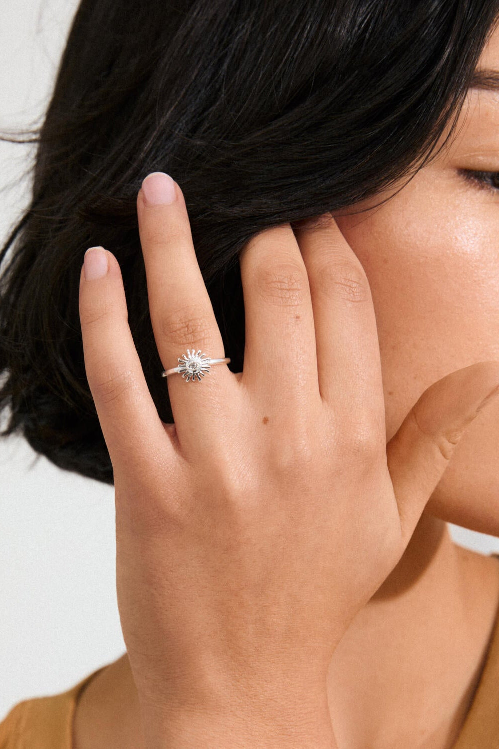 Lulu Sun Stack ring - sølvbelagt