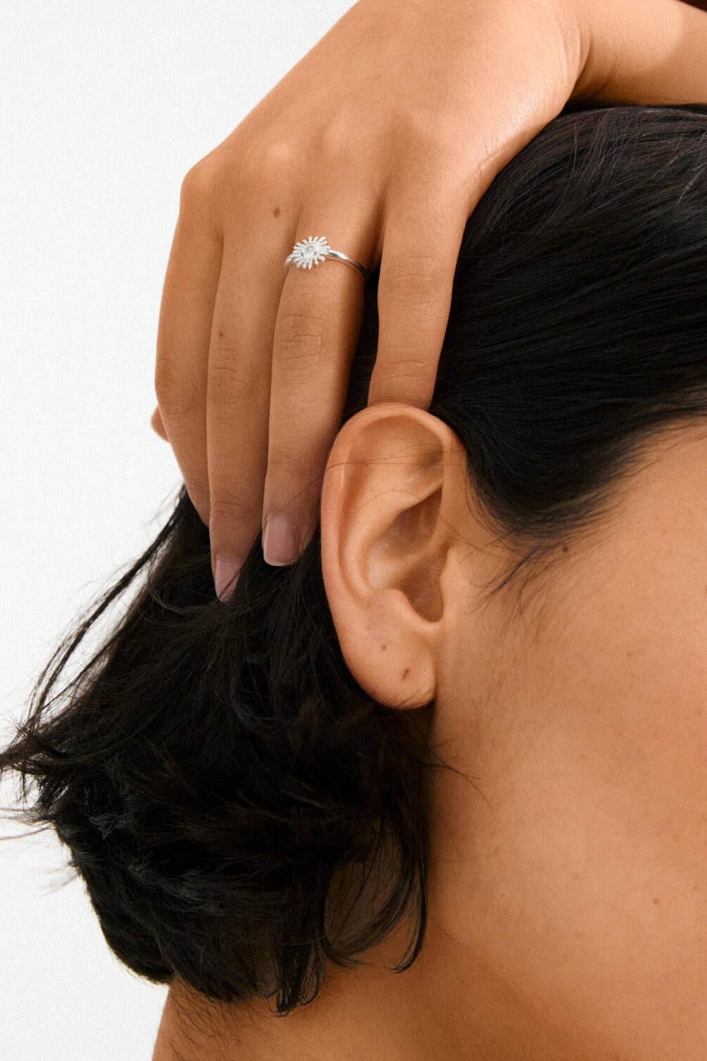 Lulu Sun Stack ring - sølvbelagt