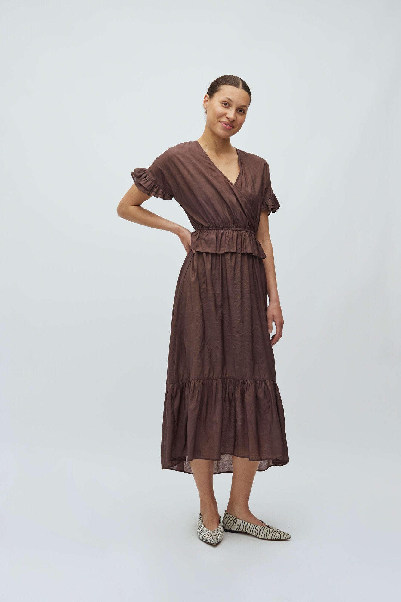 Gunnvor kjole - U26 Chocolate Brown