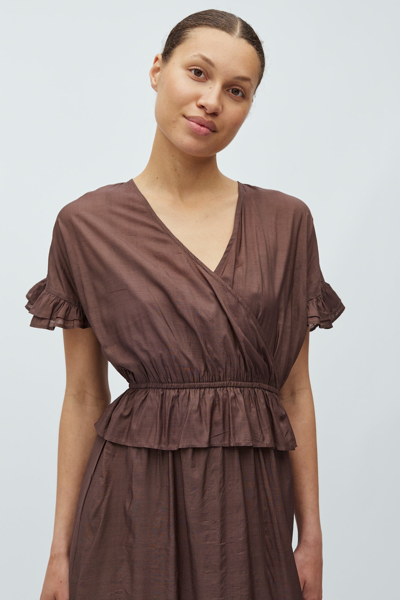 Gunnvor kjole - U26 Chocolate Brown