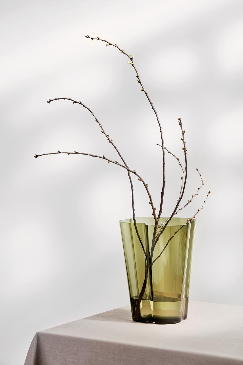 Aalto vase, Mosgrøn - H27 cm