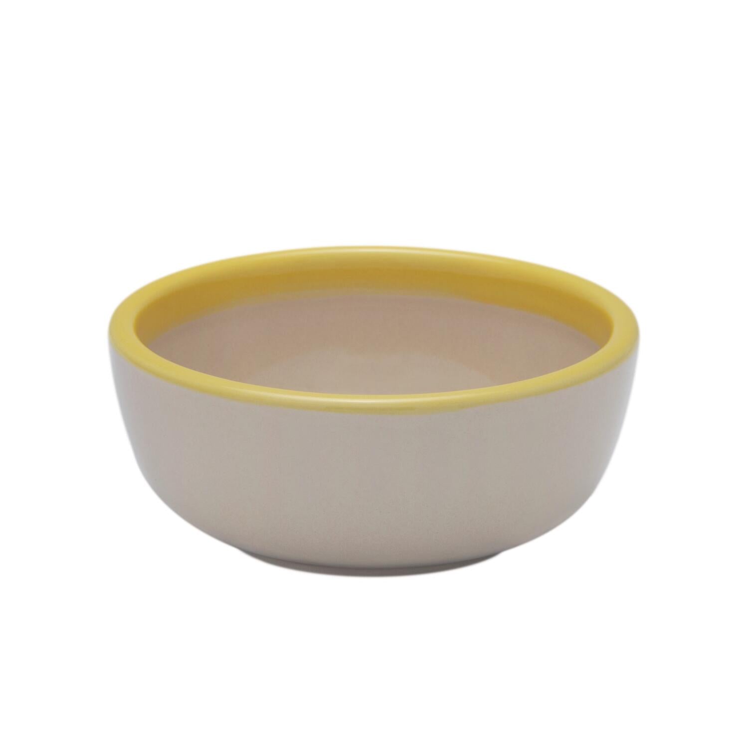 Play skål, beige/gul - Ø9 cm
