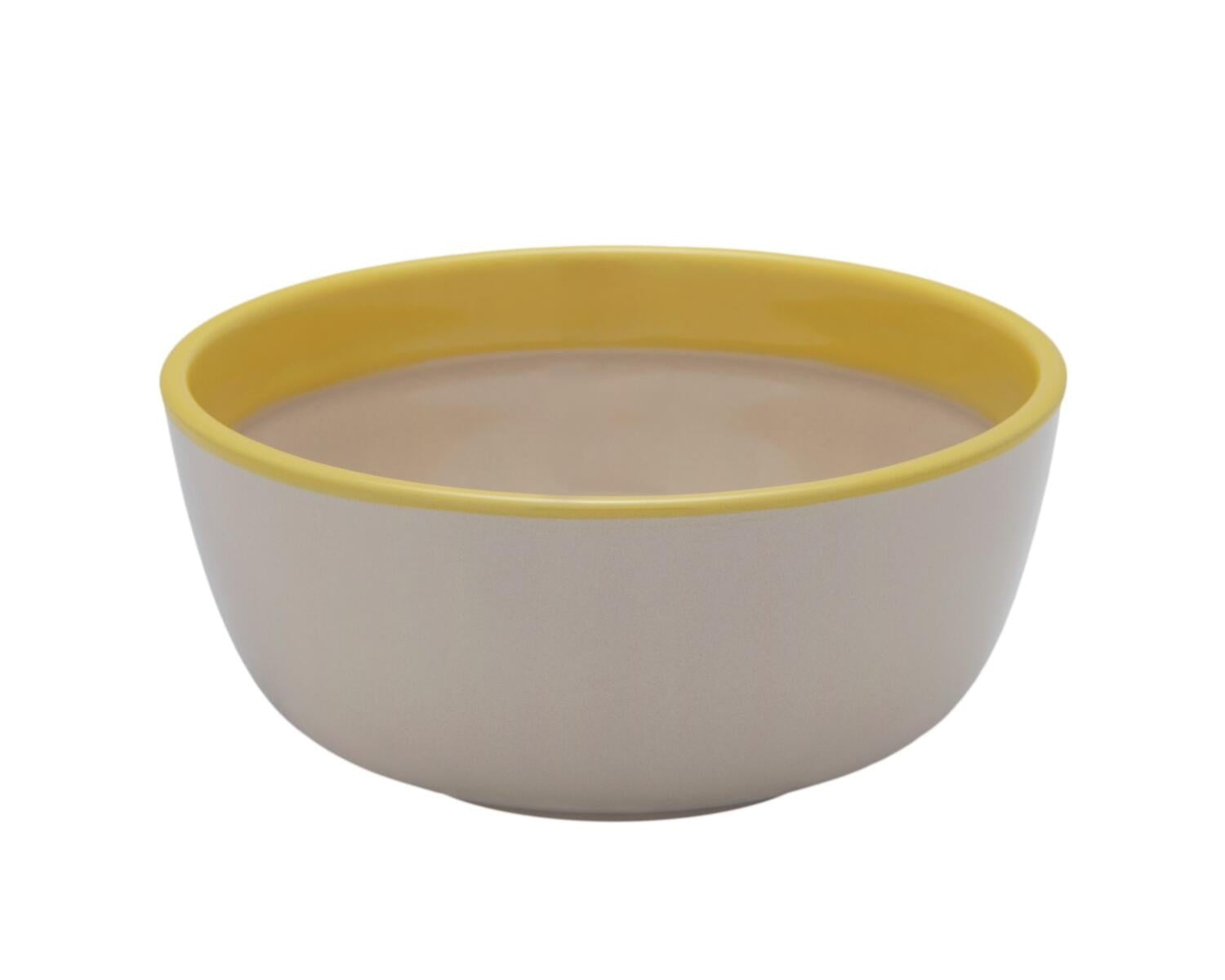 Play skål, beige/gul - Ø13 cm