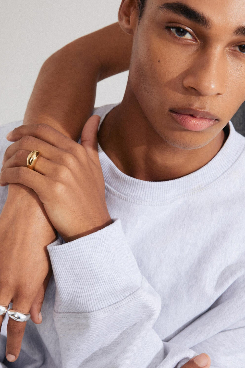 Harrison 2-i-1 sæt ringe - forgyldt