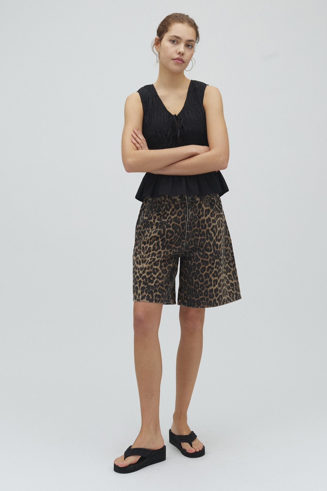 Talina shorts - V56 Leopard Mist
