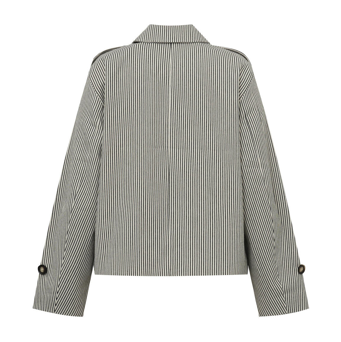 Becker-M jakke - Black Beige Stripe