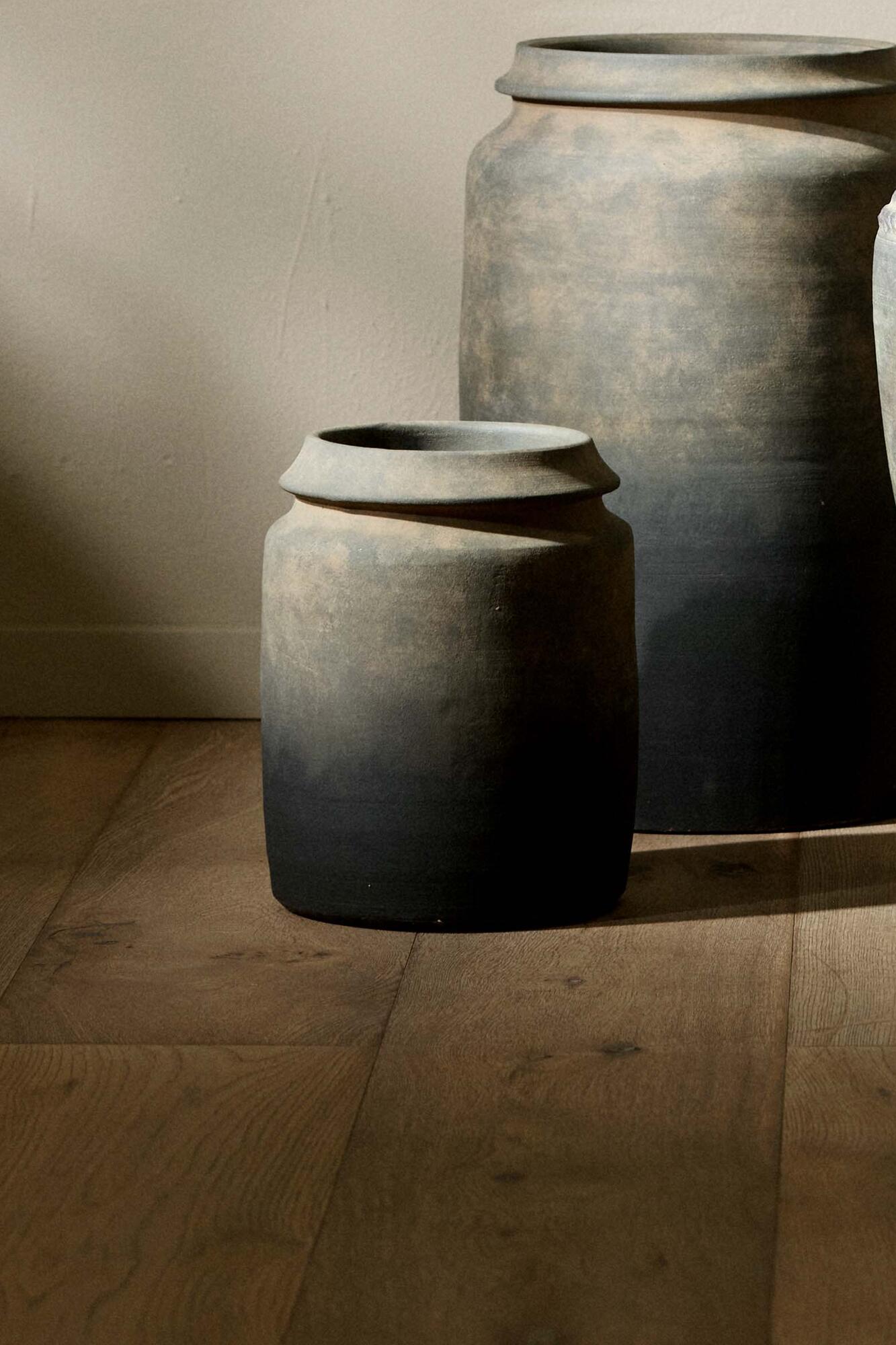 Kavo urtepotte/vase, H24,5 cm - sort/brun