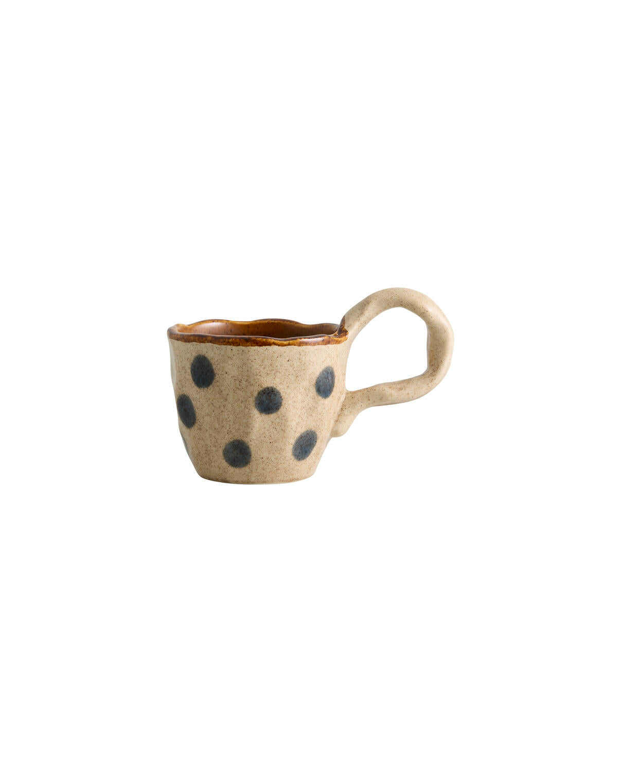 Baya kop, beige med blå prikker - 250 ml