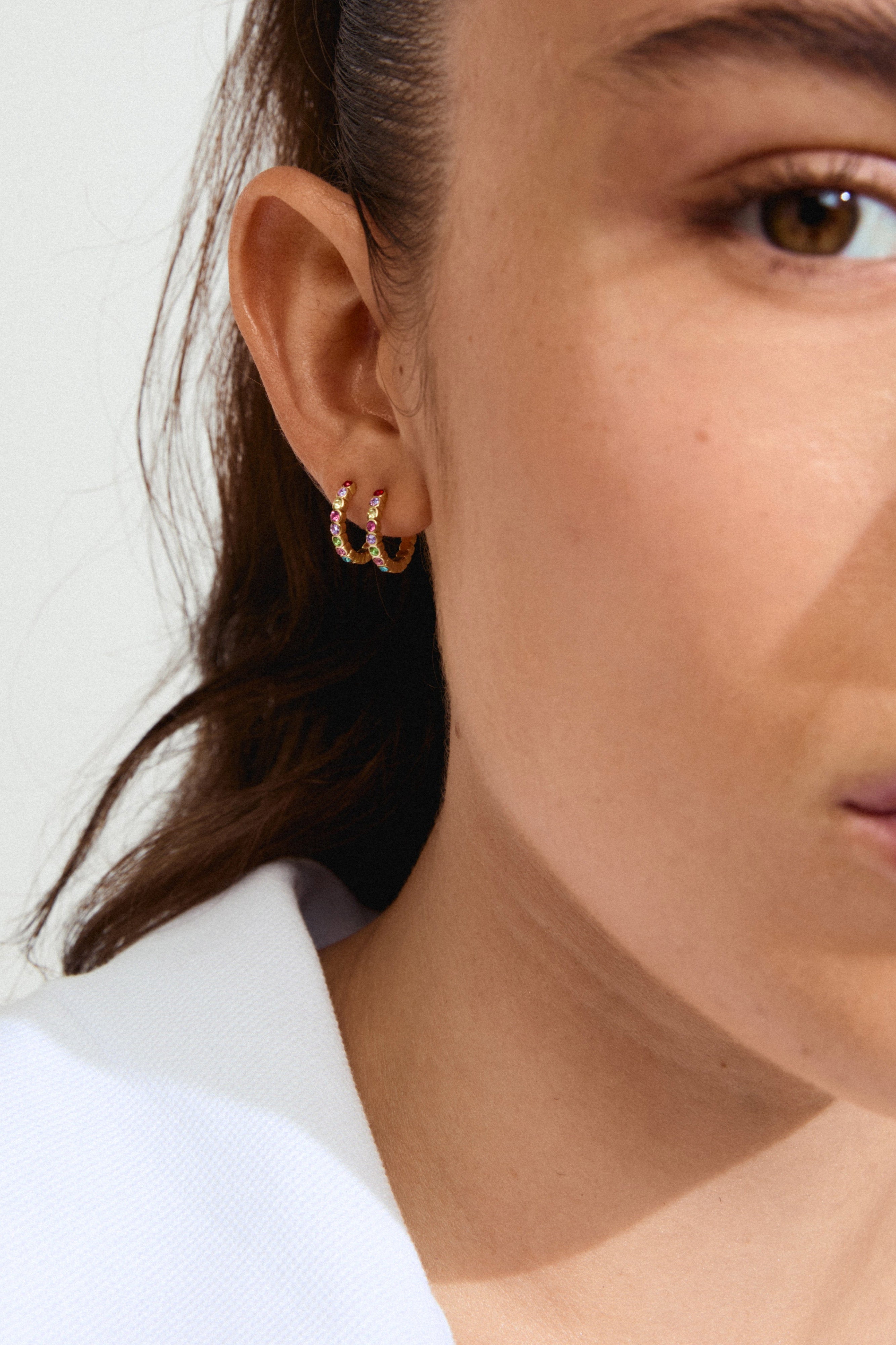 Kleopratra hoops, stor - forgyldt