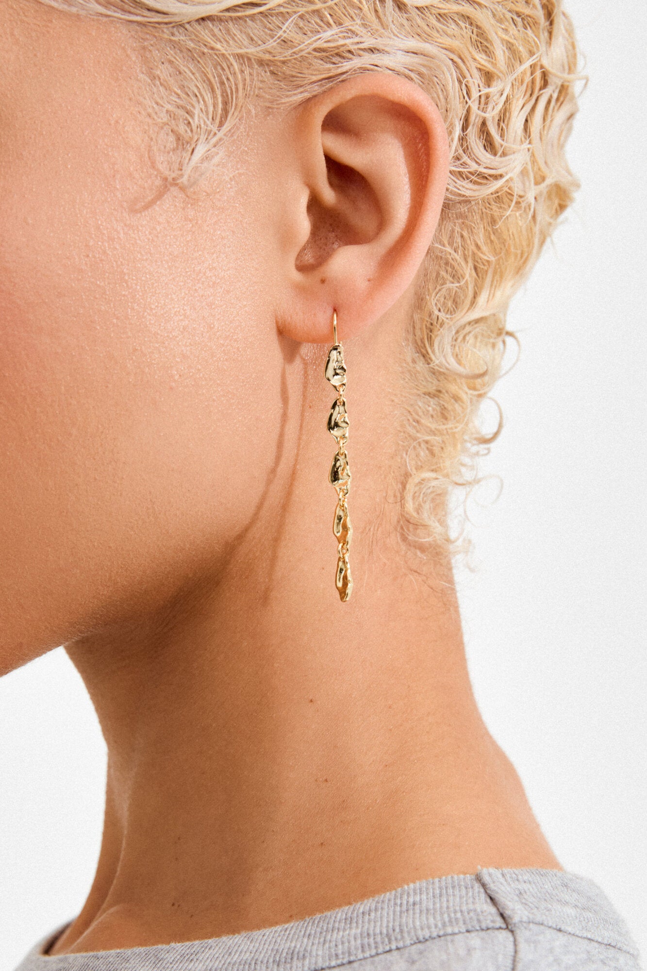 Eliyah hængeøreringe - forgyldt