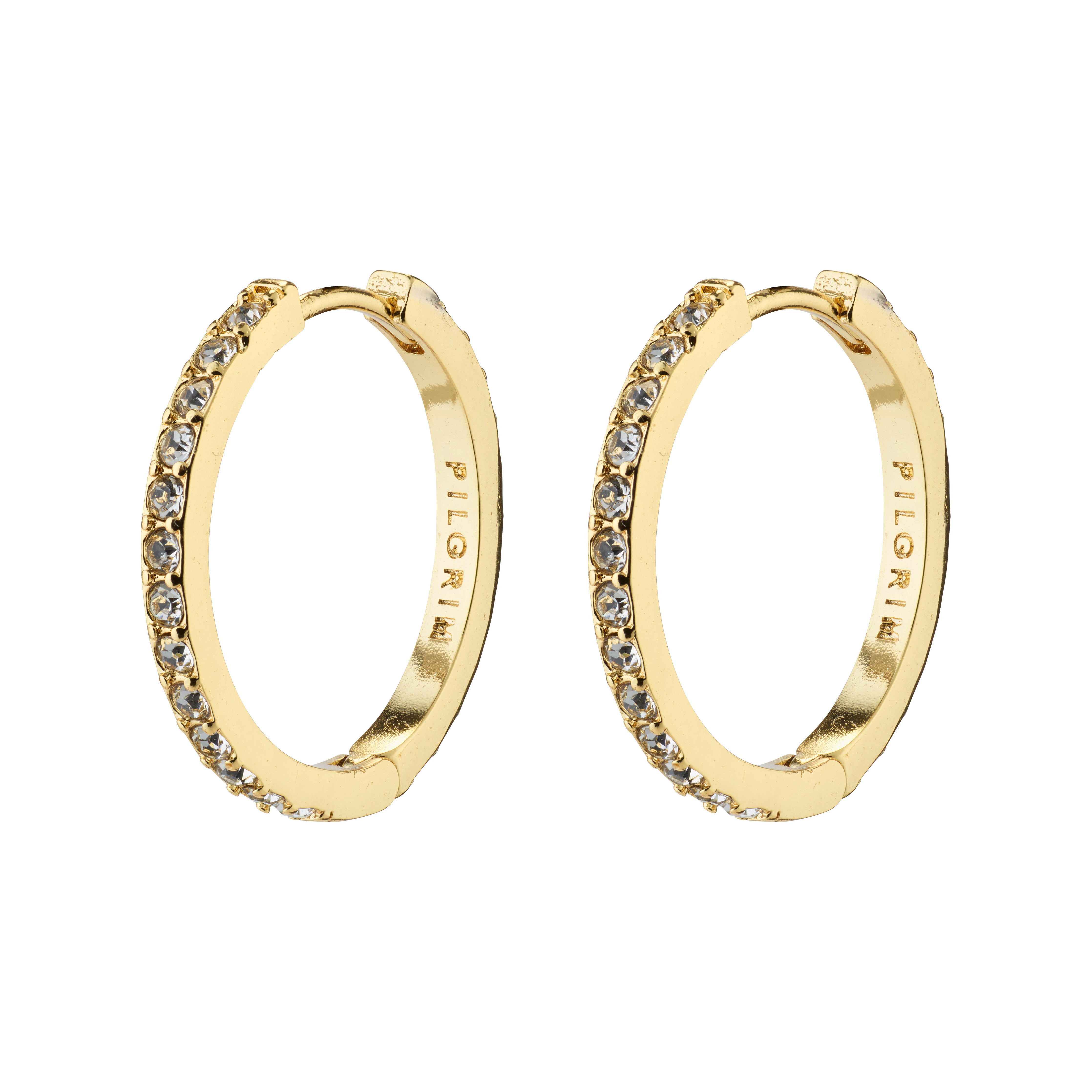 Ebna Crystal hoops, mellem - forgyldt