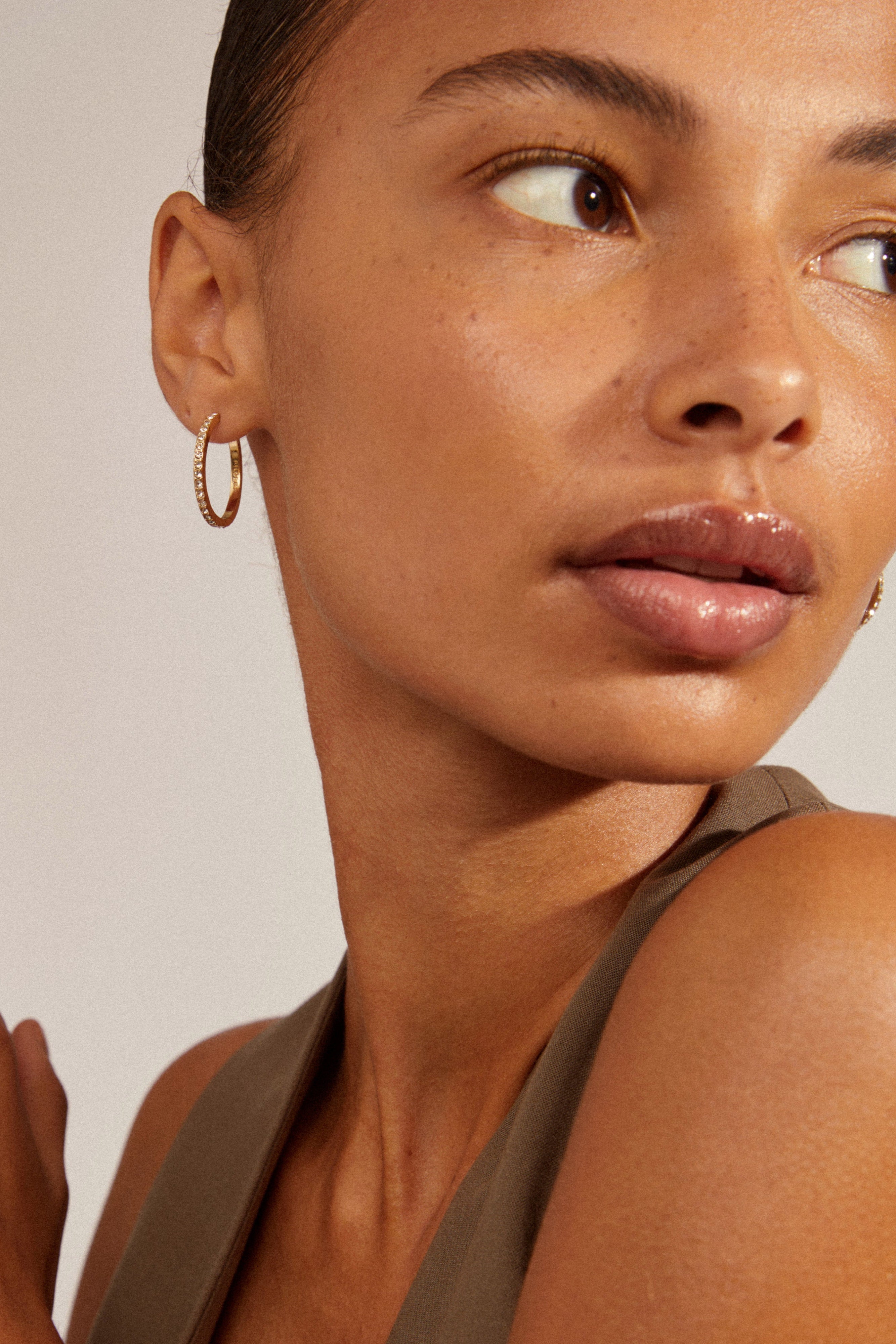 Ebna Crystal hoops, maxi - forgyldt