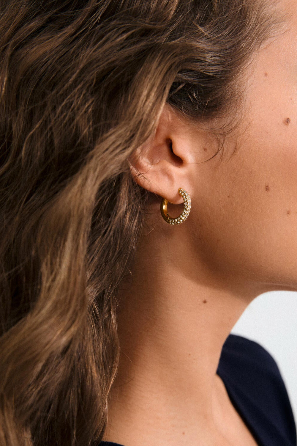Tatum hoops, medium - forgyldt