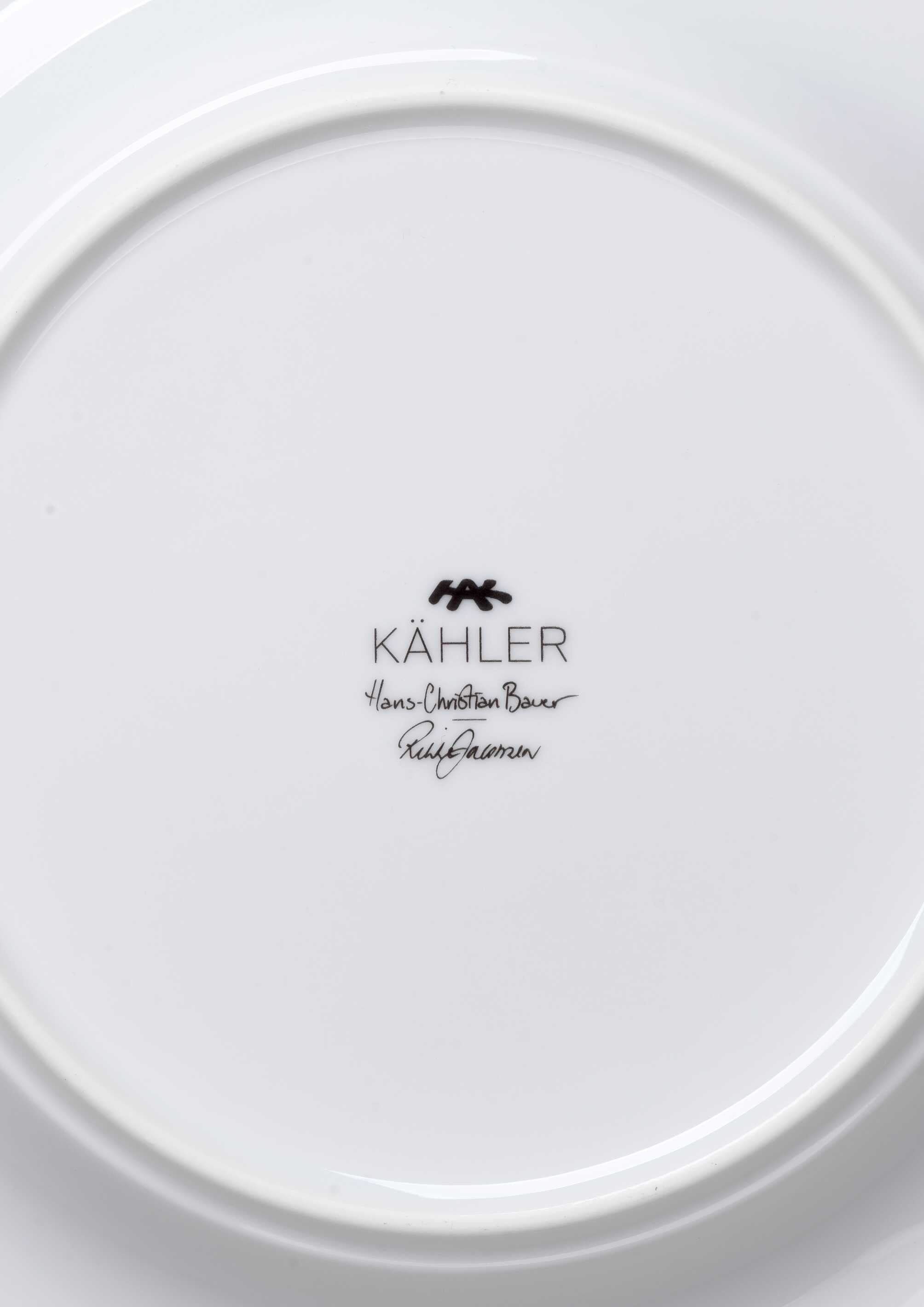 Hammershøi tallerken, hvid dekoration - Ø19