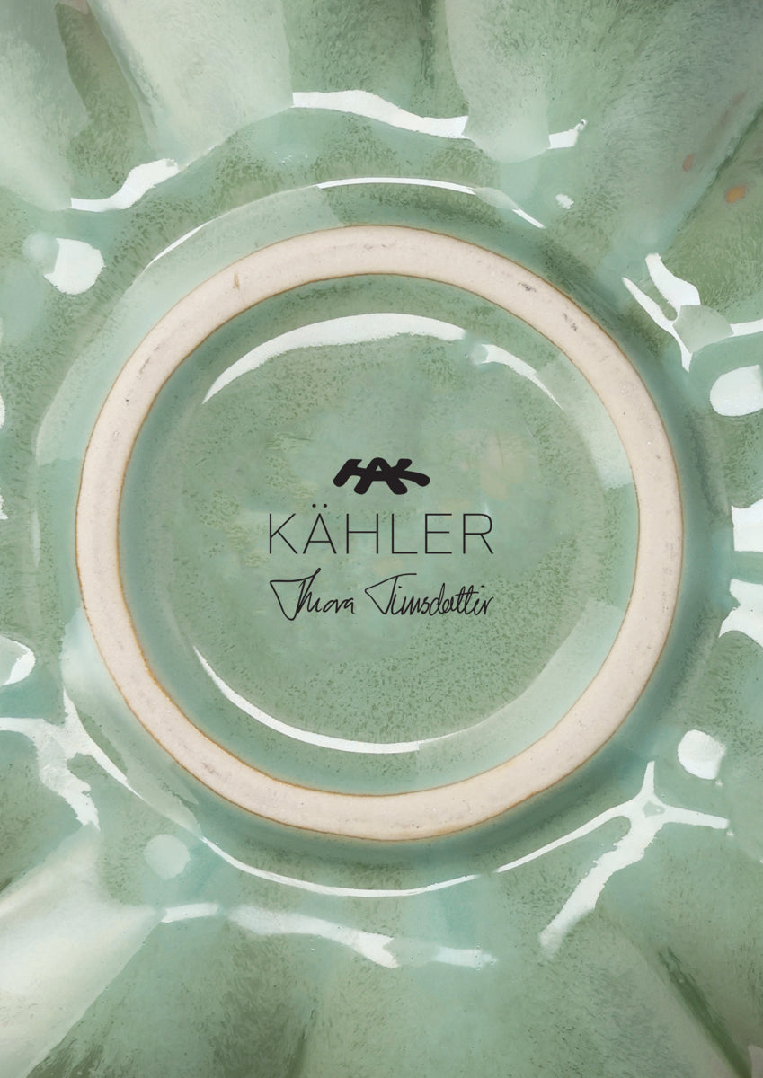 Kantarel vase, grøn - H20,5 cm