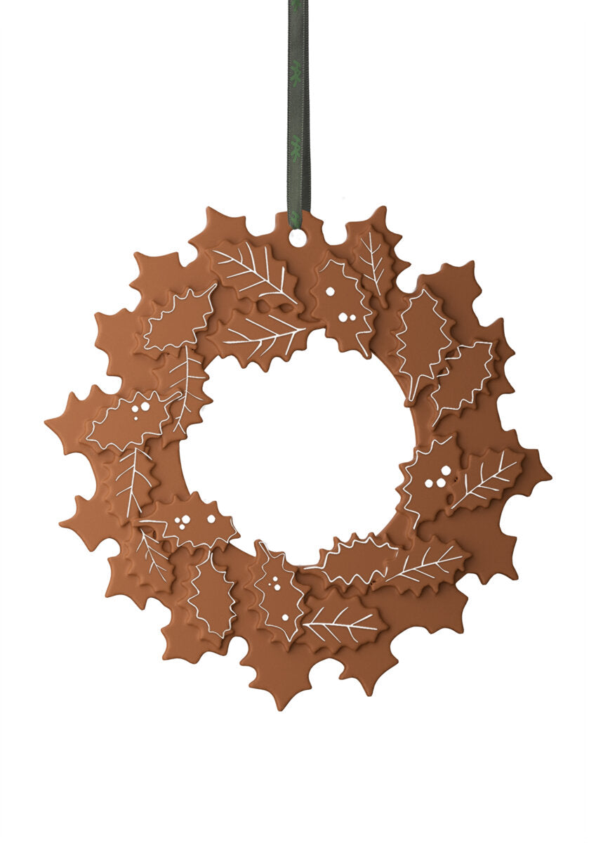 Gingerbread Julekrans, burn - Ø18.5 cm.