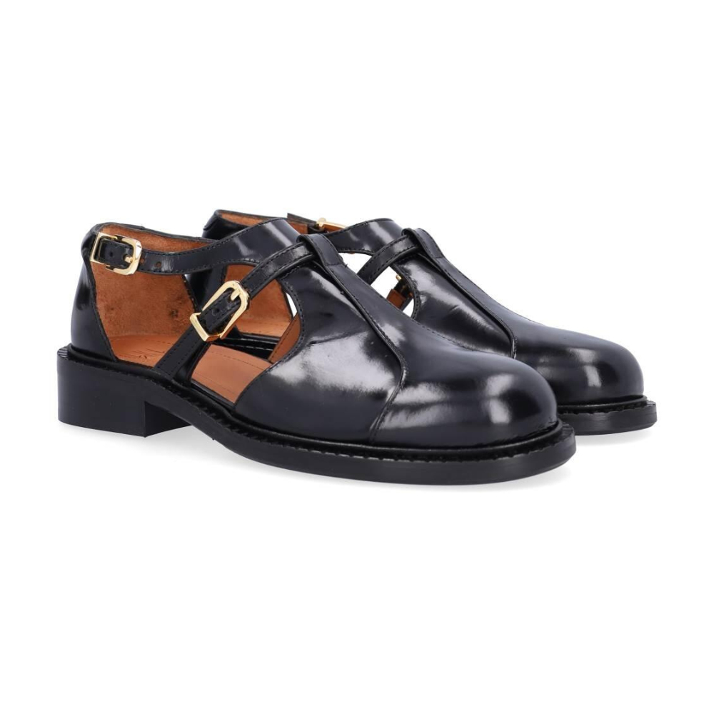 Loafer med spænder - Black polido 900