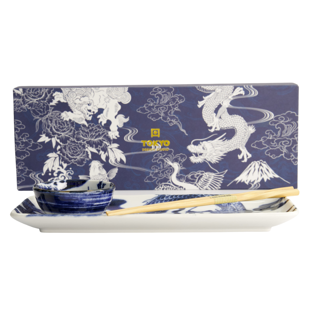 Japonism Dragon sushi sæt - 3 dele