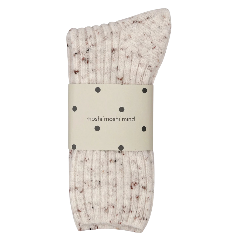 Relax strømper - Egret Melange