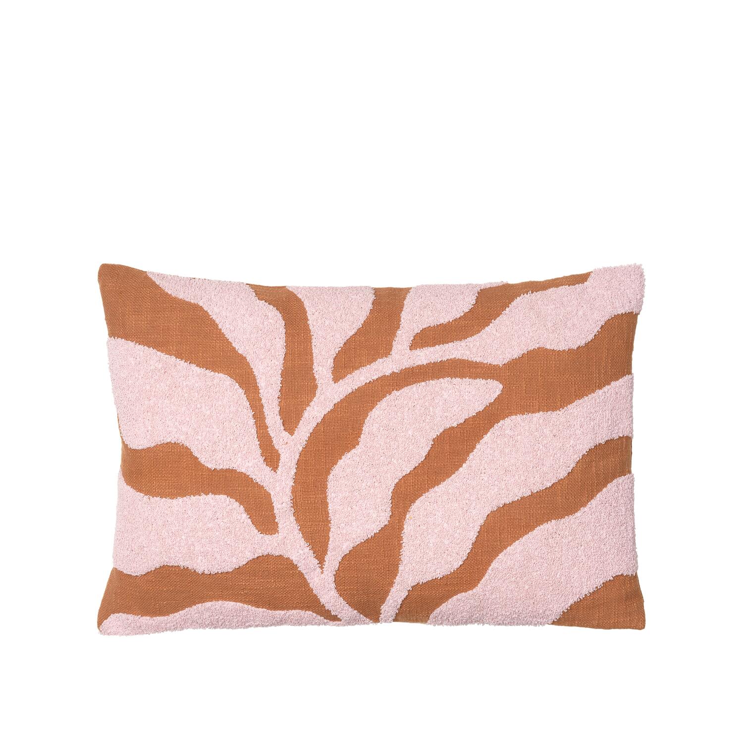 Delia Pudebetræk, 40x60 cm - Mocha/pink