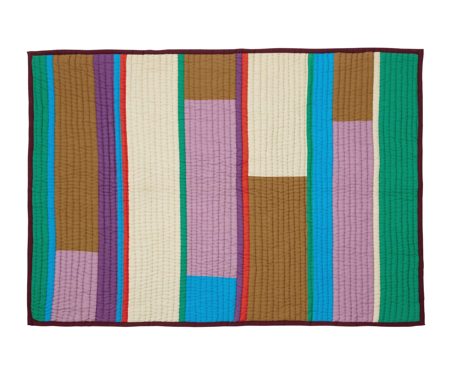 Pavilion tæppe - bordeaux/flerfarvet