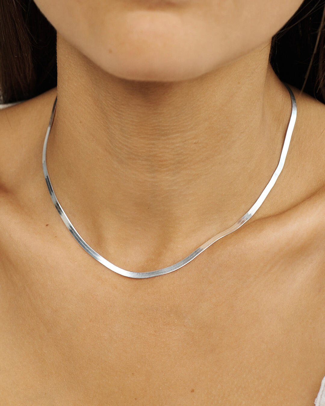 Cobra halskæde, small - sølv