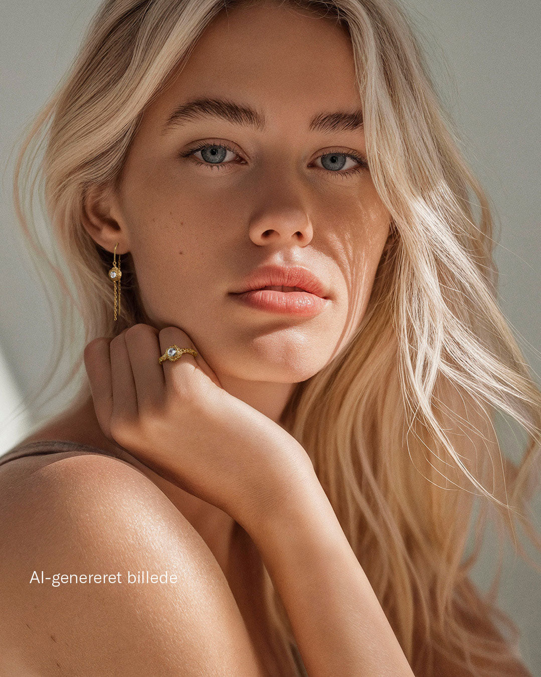 Wild Cliff hængeøreringe - forgyldt