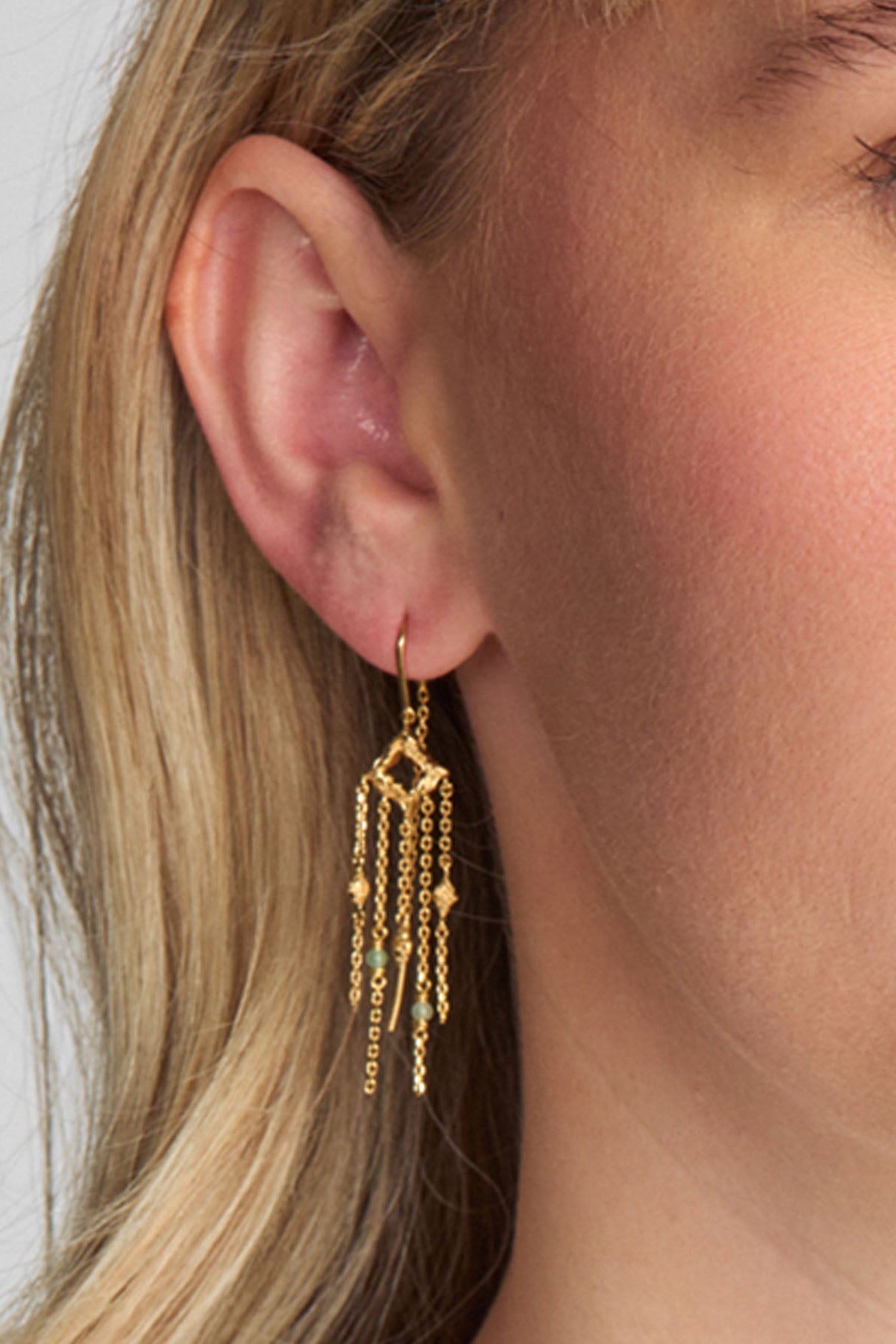 Peak hængeøreringe - forgyldt