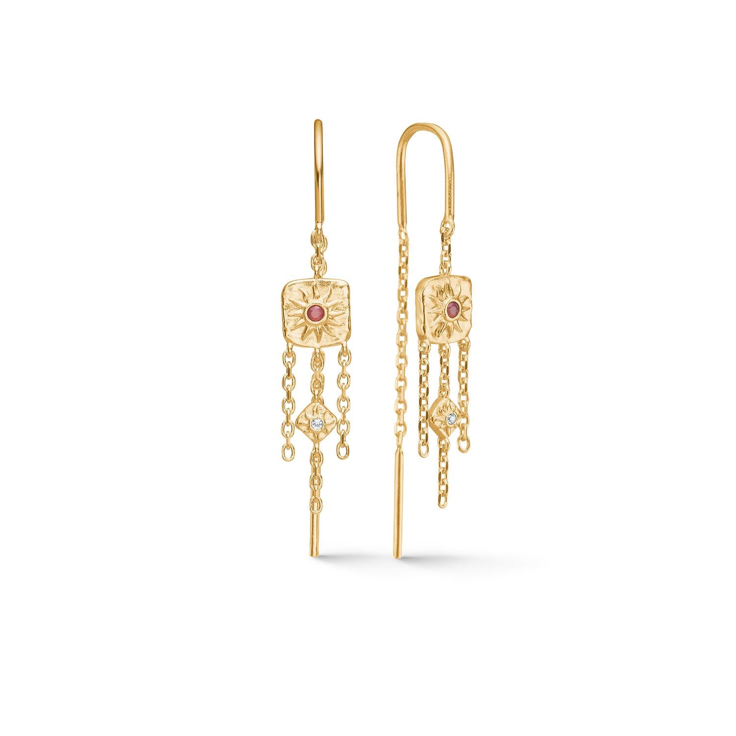 Solara hængeøreringe - forgyldt