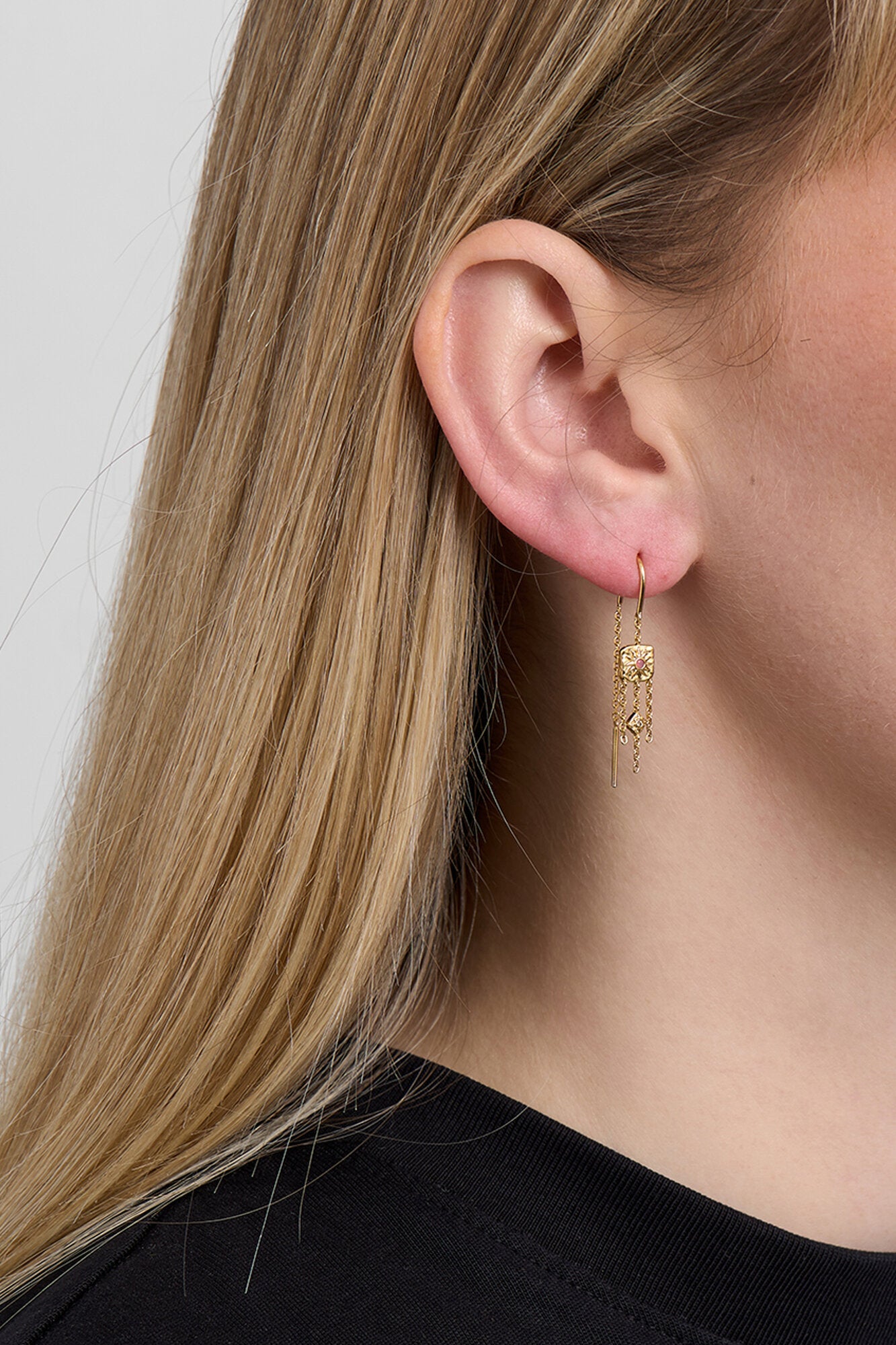 Solara hængeøreringe - forgyldt