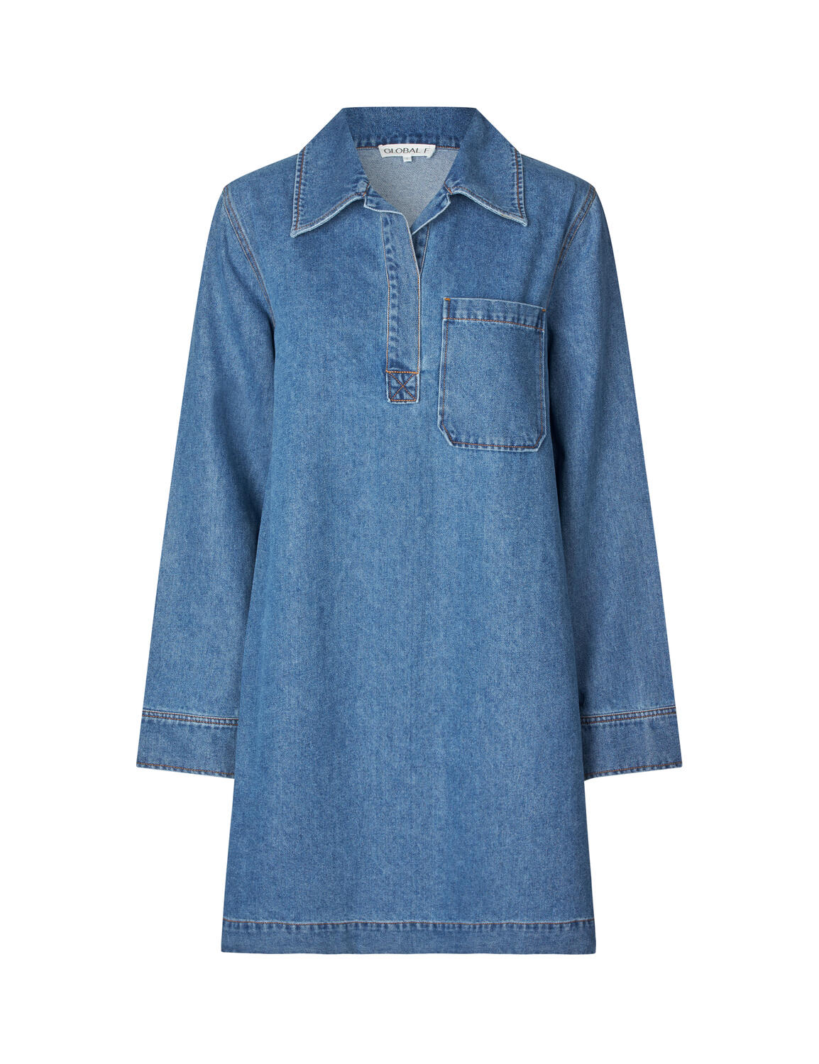 Fialeo denimkjole - 951 Mid vintage blue