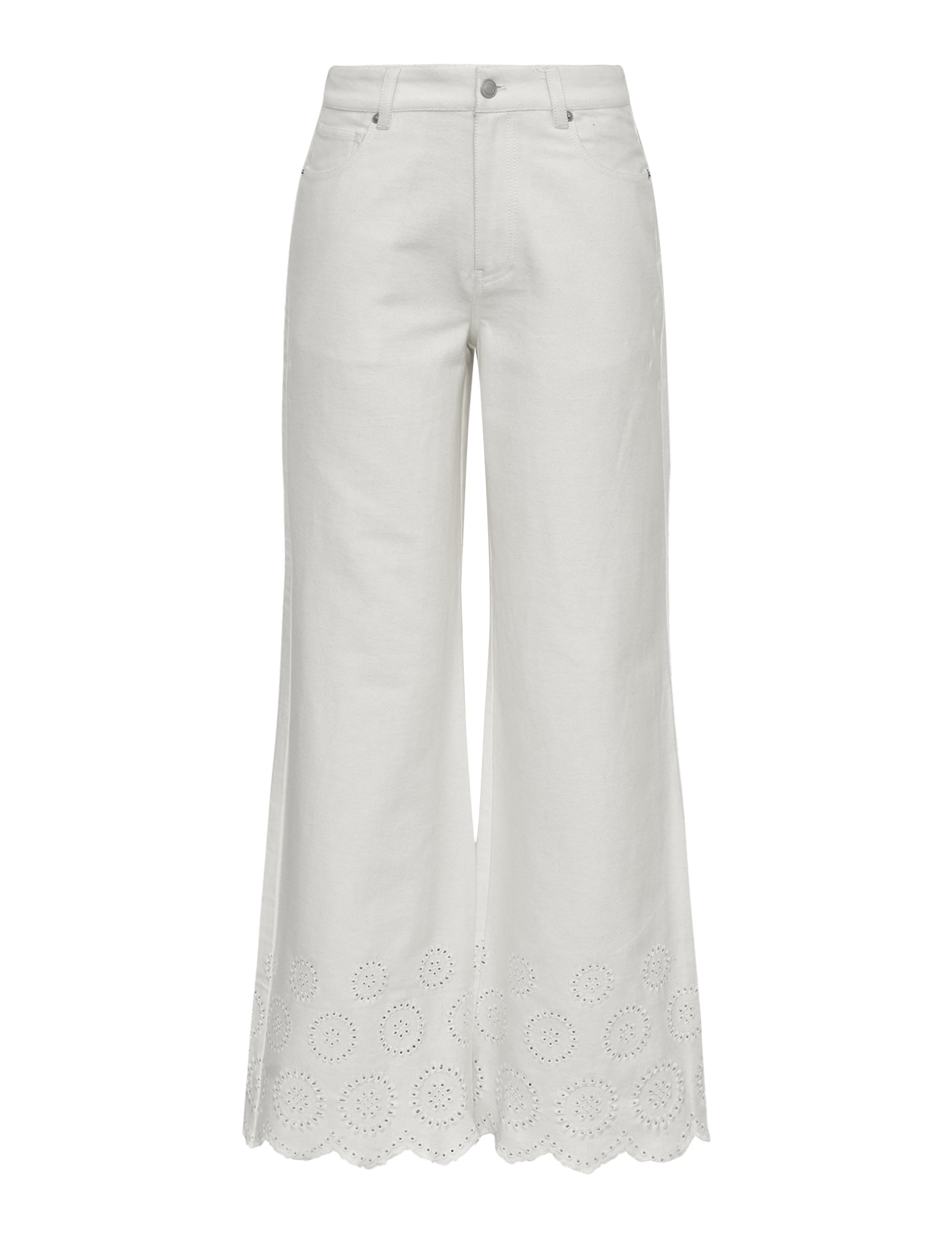 Amarillo Scallop bukser - hvid