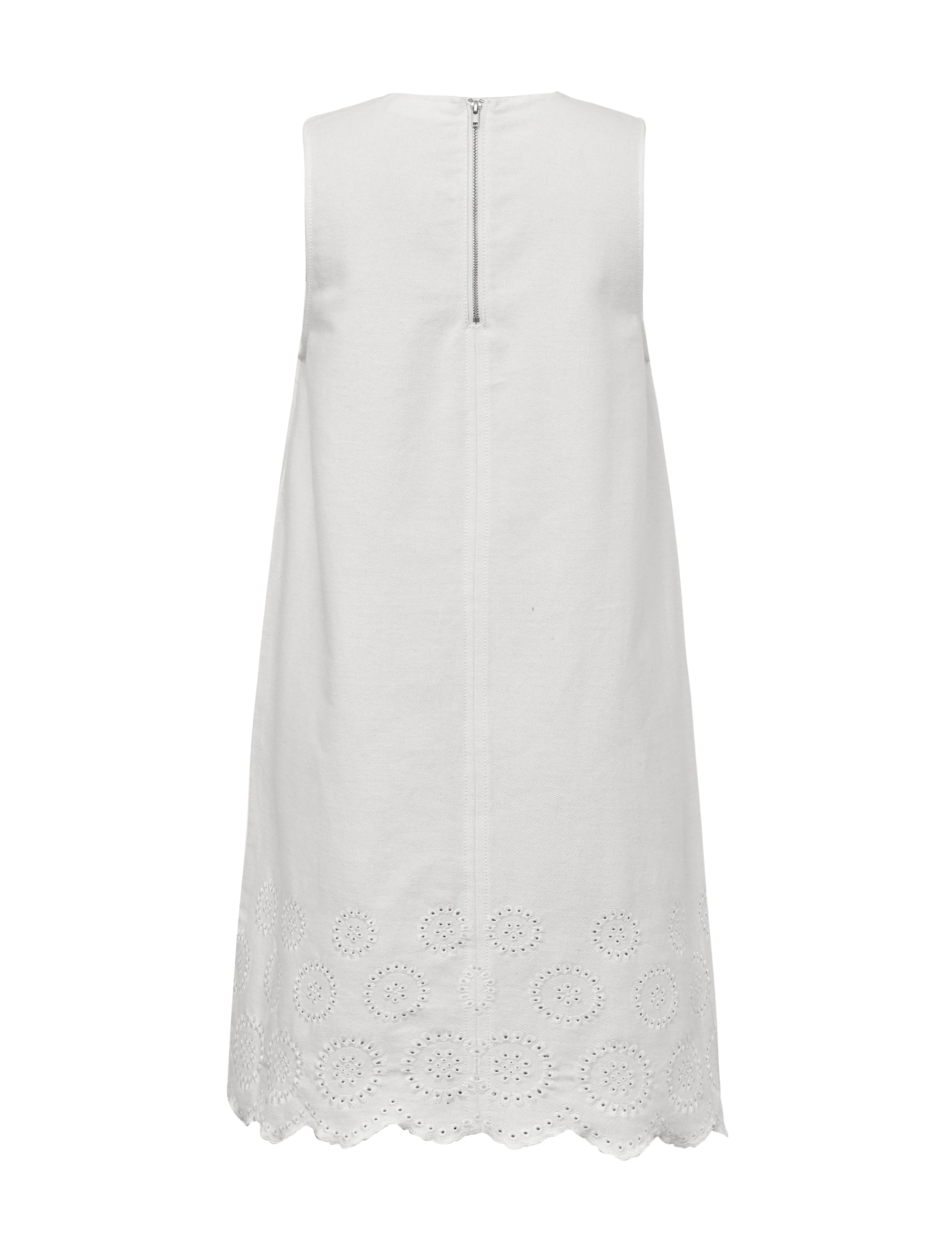 Rhiann Scallop kjole - hvid
