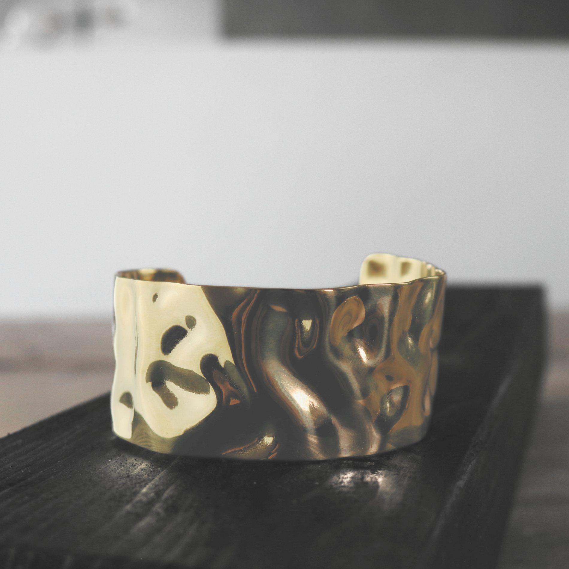 Organic Statement Cuff armring, vandfast - forgyldt