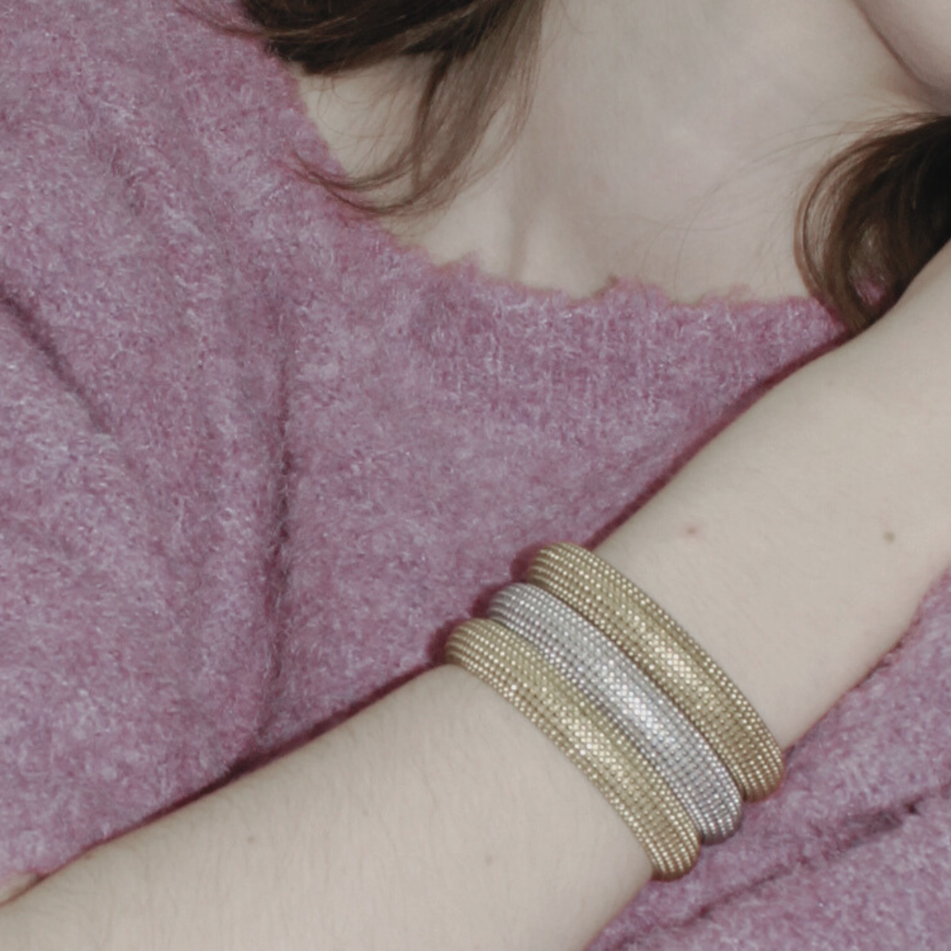 Courage Oblong armring - sølvbelagt