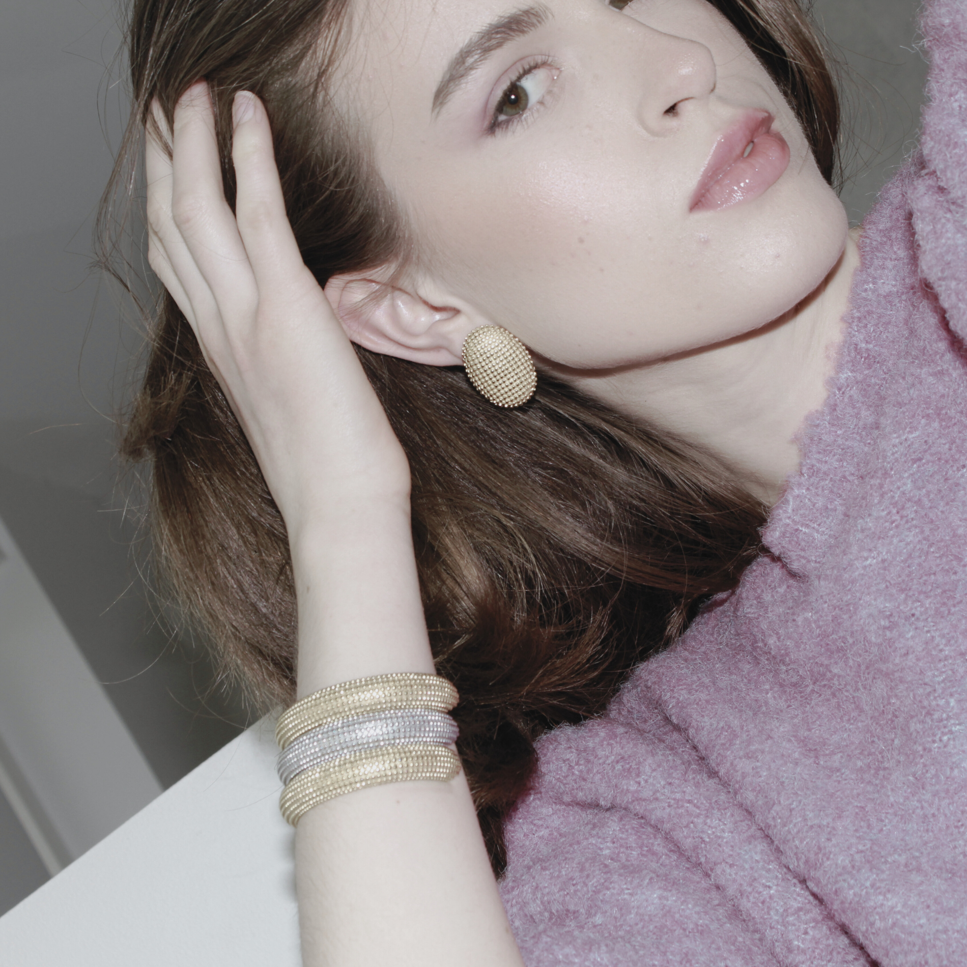 Courage Oblong armring - forgyldt