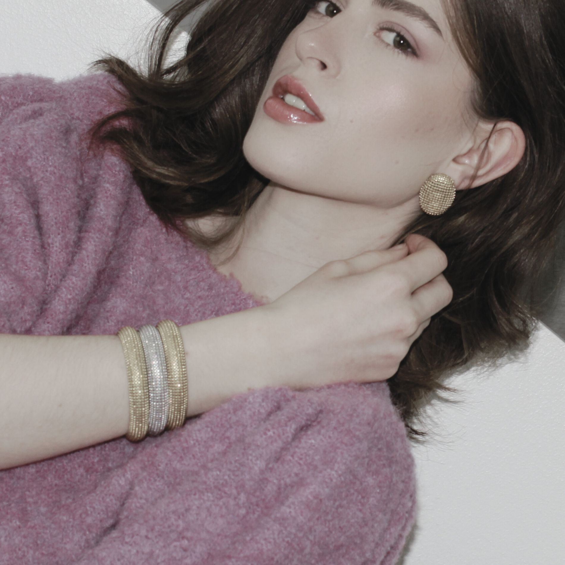 Courage Oblong armring - forgyldt