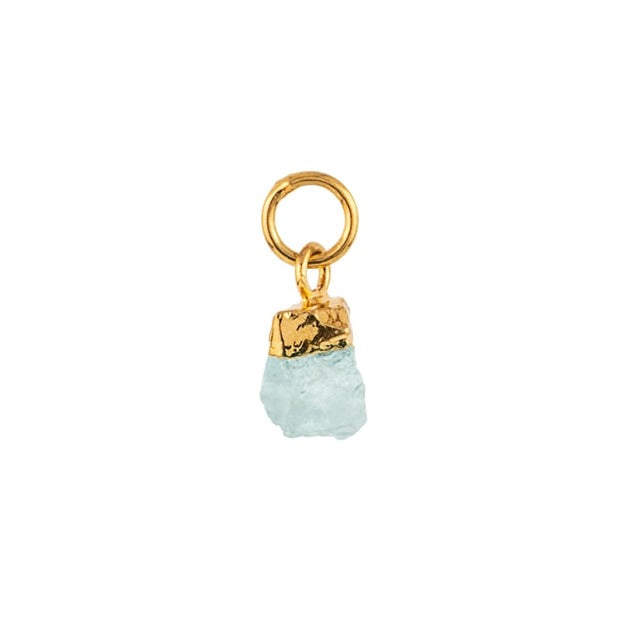 March Aquamarine vedhæng - forgyldt