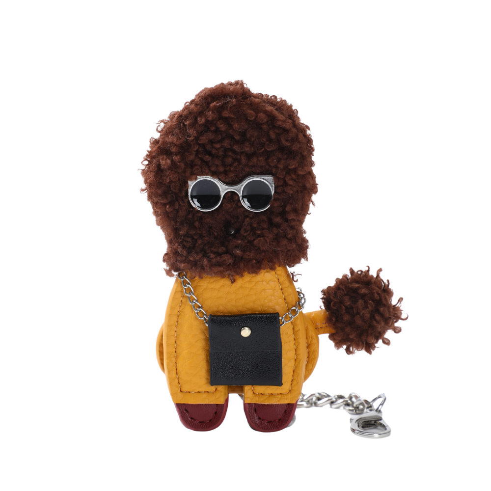 Funky Poodle taskevedhæng - brun