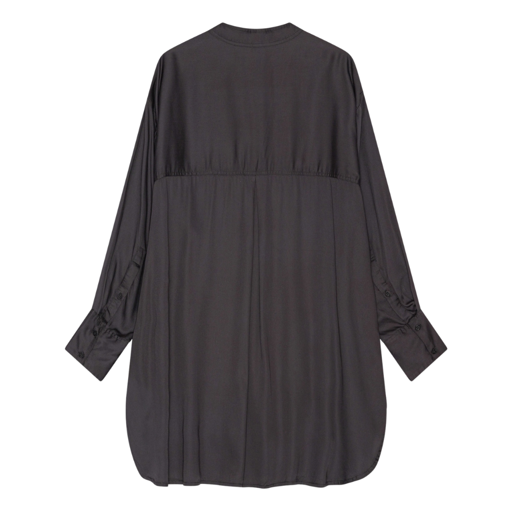Posy Silky skjortebluse – Midnight Brown