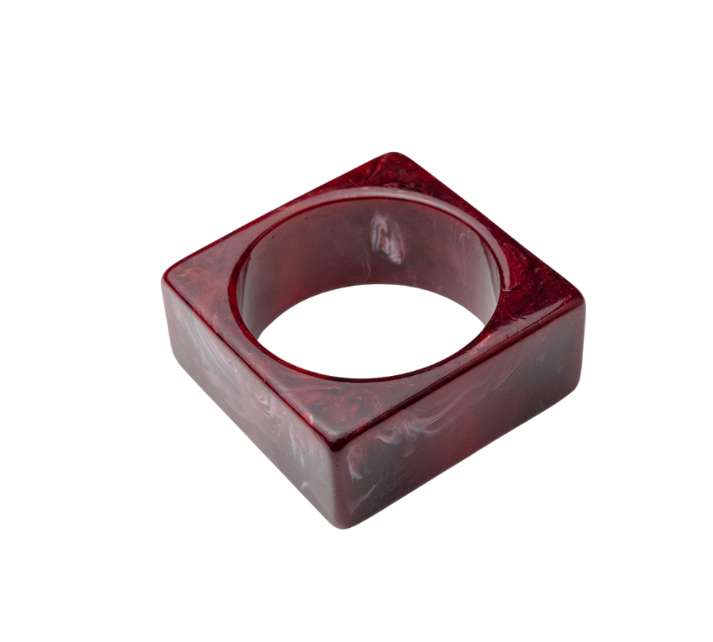 Big XL Square armbånd - Wine Red
