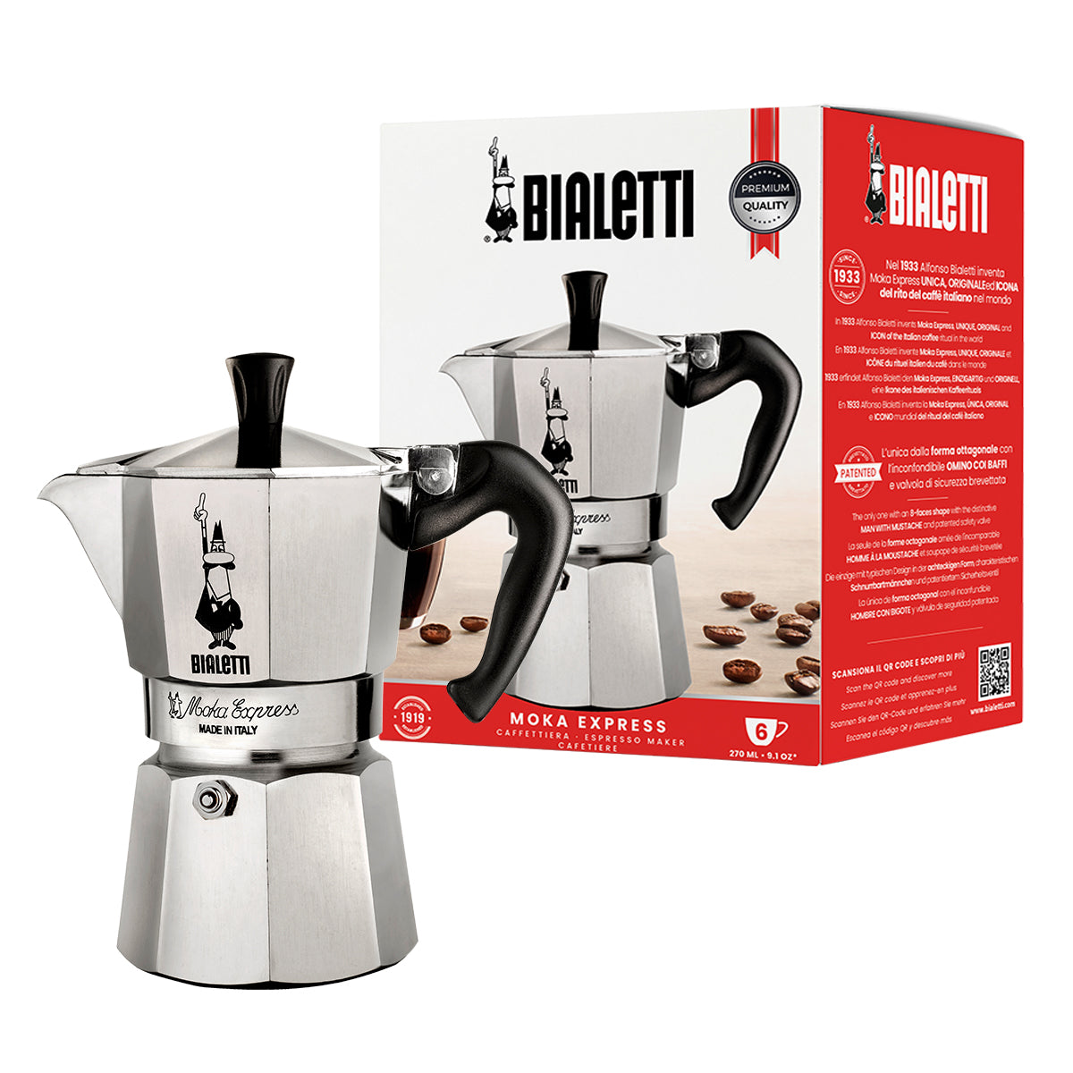 Moka Express espressobrygger - 6 kopper
