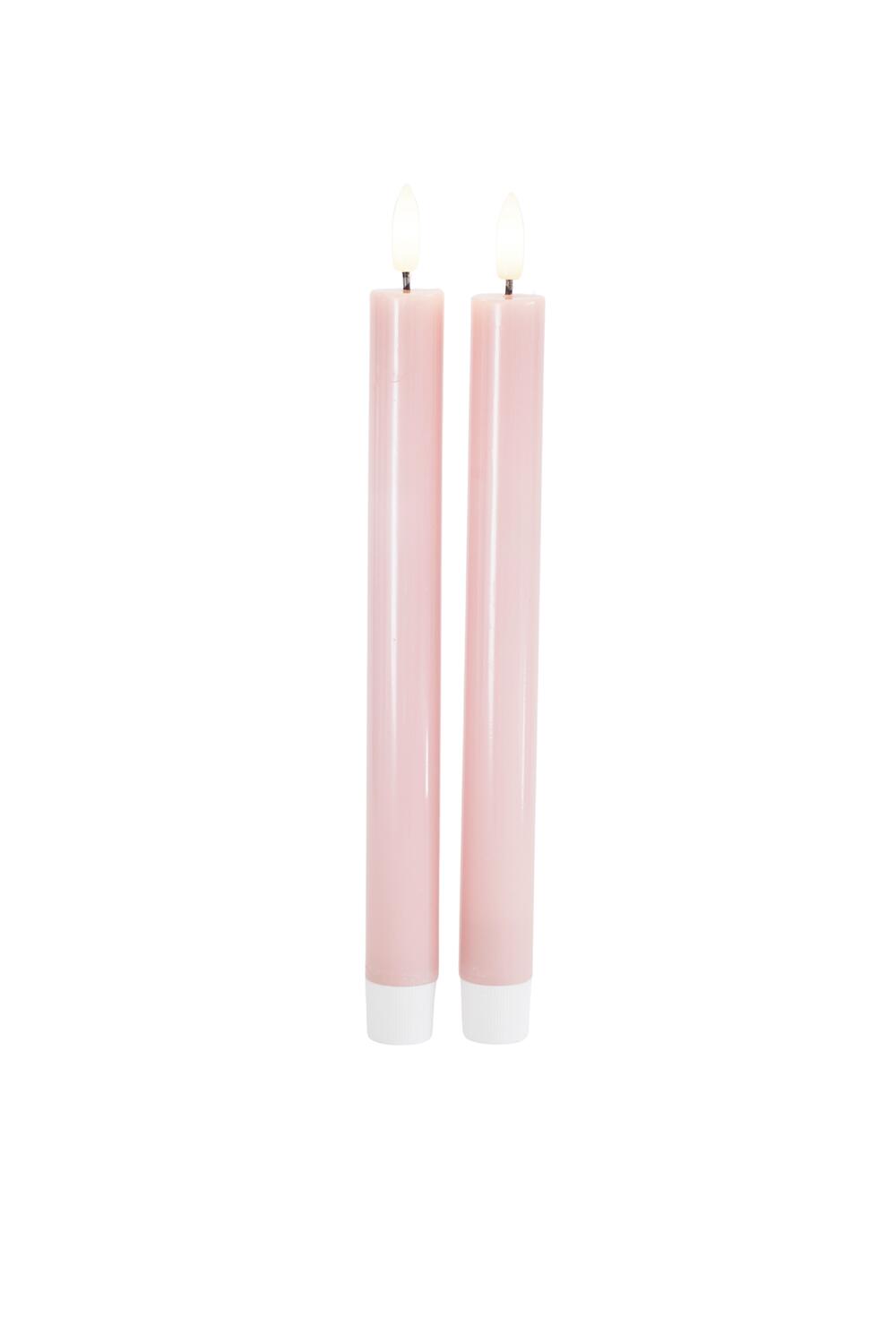 Sille LED kronelys, H25, 2stk - Light Pink